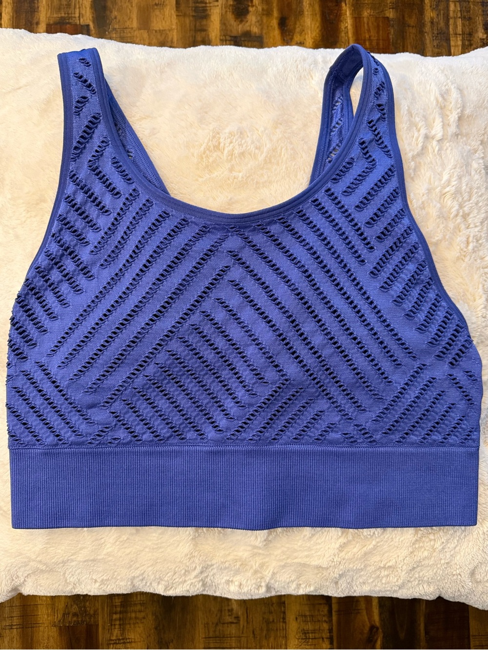 🍒Victoria's sport racerback bralette mesh blue sz L